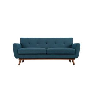Simple Wood Combine With Leather Chair