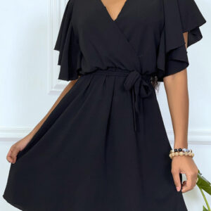Robe patineuse noire cache coeur